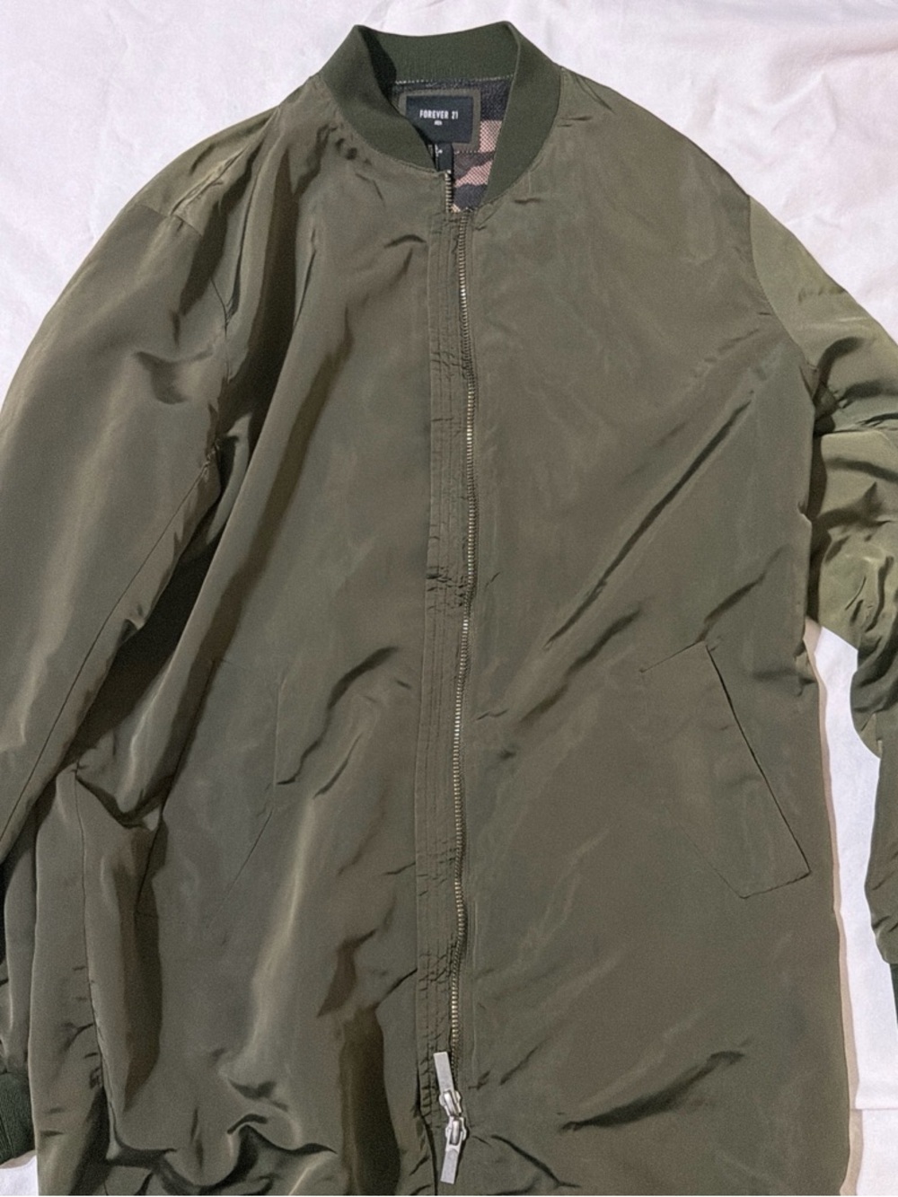 Forever 21 Olive Green Men's Bomber Jacket